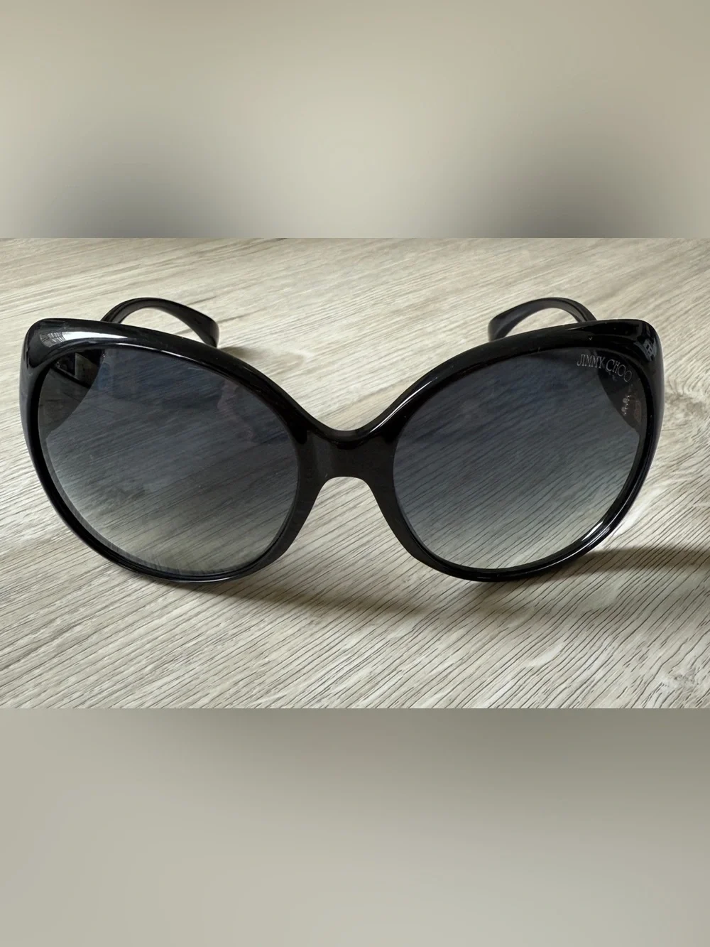 Jimmy Choo Black DAHLIA Oversized Designer Sunglasses Vintage Couture Dahlia/s